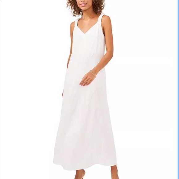 VINCE CAMUTO Women's Jacquard Maxi Dress white size XL maxi beach summer - Picture 2 of 4